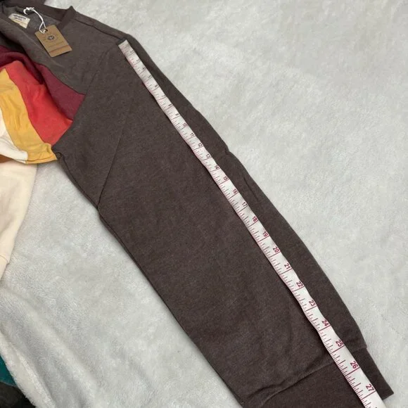 marine layer corbet sunset striped jordan crew sweatshirt XXL chocolate antique - Picture 5 of 9